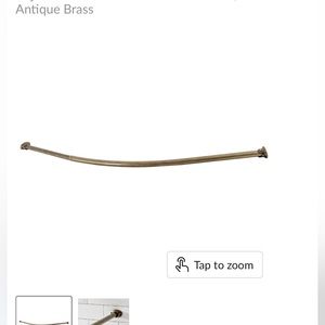 Edenscape Antique brass CC3173 47-60” Adjustable Curved Shower Curtain Rod